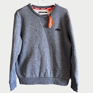 Superdry Men's Desert Sky Blue Grit Crewneck Sweatshirt